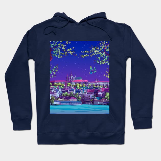 Prague Hoodie by Camila Illustration